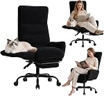Ergonomic Office Chair, High Back Desk Chair with Footrest & Adjustable Height, Comfy Cross Legged Office Chair for Home, Heavy Duty Ergonomic Gaming Chairs for Adults, Gift, Executive, Brown