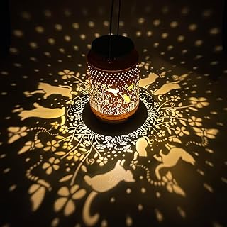 Cat Solar Lanterns Outdoor Waterproof, Hanging Solar Lantern Cat Lover G...