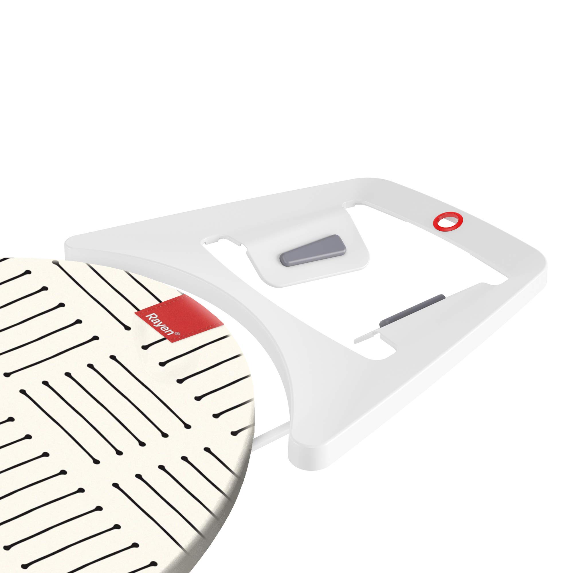 Rayen | ASSE Da Stiro | Medio Raggio | Pannello Di Misura 120 X 40 Cm | Altezza Regolabile | Gomma Antiscivolo Sulle Gambe | Copertina Stampata