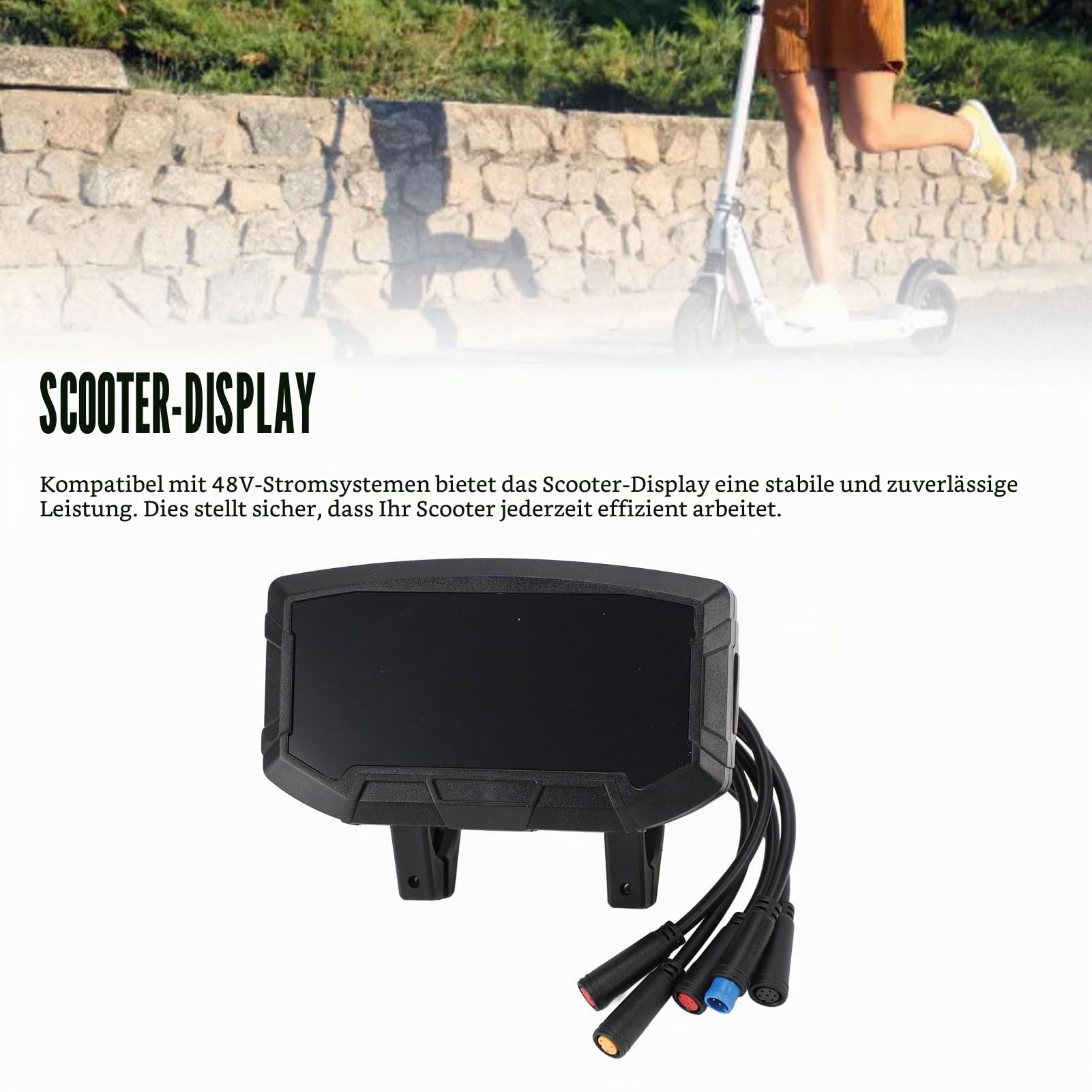 Asixxsix Scooter Display -Messgerät, 48 V Elektrische Scooter -ABS -Bedienfeld mit V5 DBGYEO V09 -Controller für SmartGyro Scooters Batteriegeschwindigkeitsüberwachung