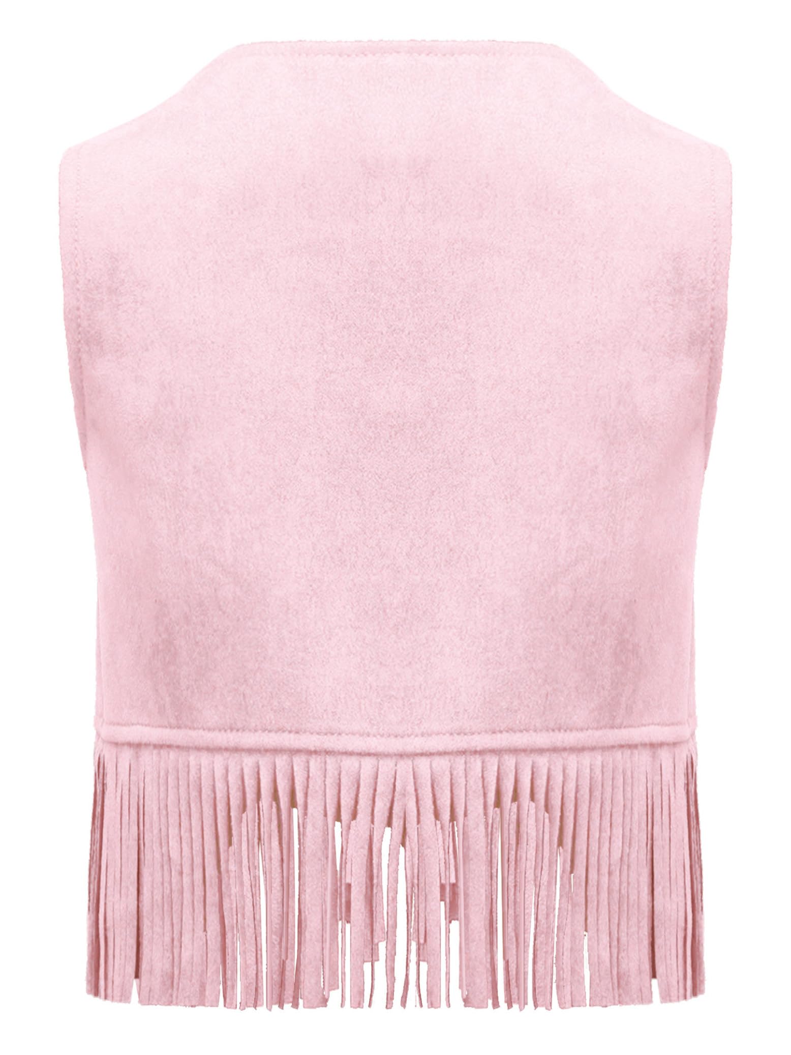 Eandarui Baby Boys Western Cowboy Cosplay Dress Up Suede Fringe Tassels Vest Open Front Waistcoat Pink 2-3 Years
