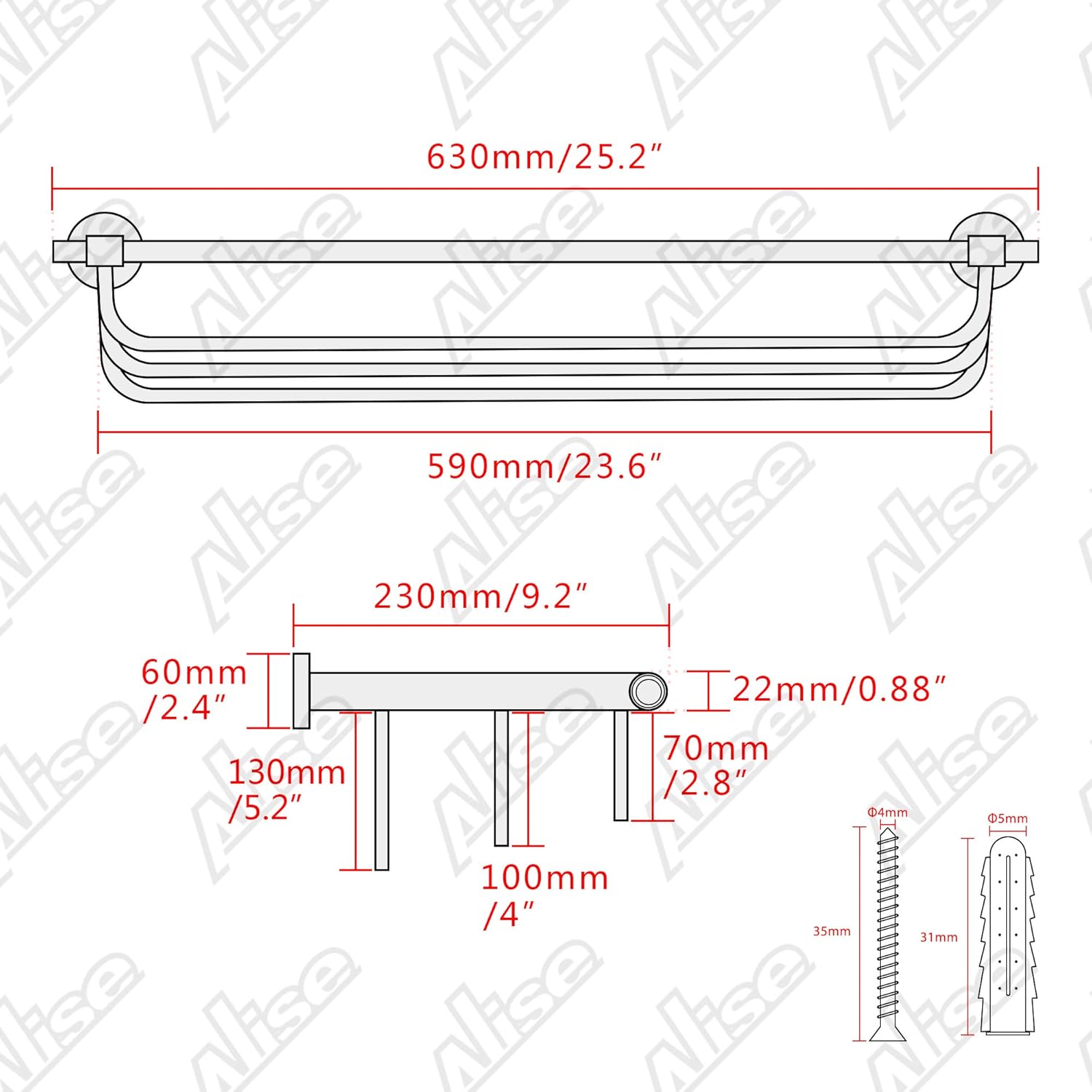 Bеѕt Quаlіtу 🔥 Alise Bathroom Lavatory Towel Rack Towel Shelf with 3 Towel Bars Wall Mount Holder,24-Inch SUS 304 Stainless Steel Matte Black 60% оƒƒ Dіѕсоunt Alise Bathroom Lavatory Towel Rack Towel Shelf with 3 Towel Bars Wall Mount Holder,24-Inch SUS 304 Stainless Steel Matte Black