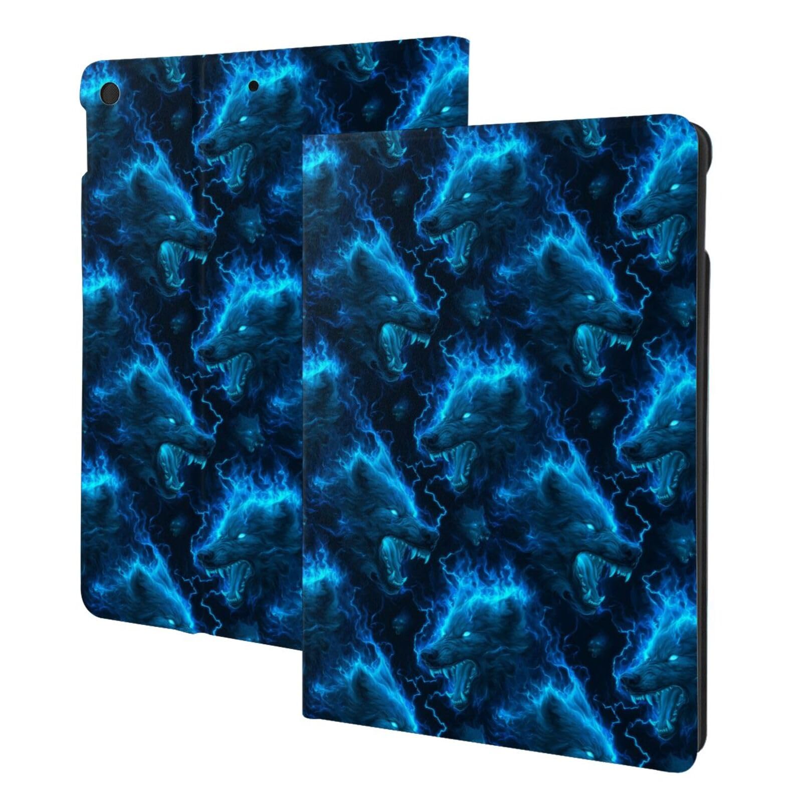 Étui iPad 10.2 loup bleu pour iPad 9e 8e 7e génération avec support folio - 6