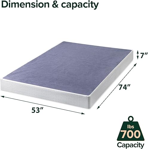 Miniatura 77 de Sommier inteligente de 7 pulgadas Zinus / base de colchón / estructura de acero fuerte / armado fácil requerido, Acero