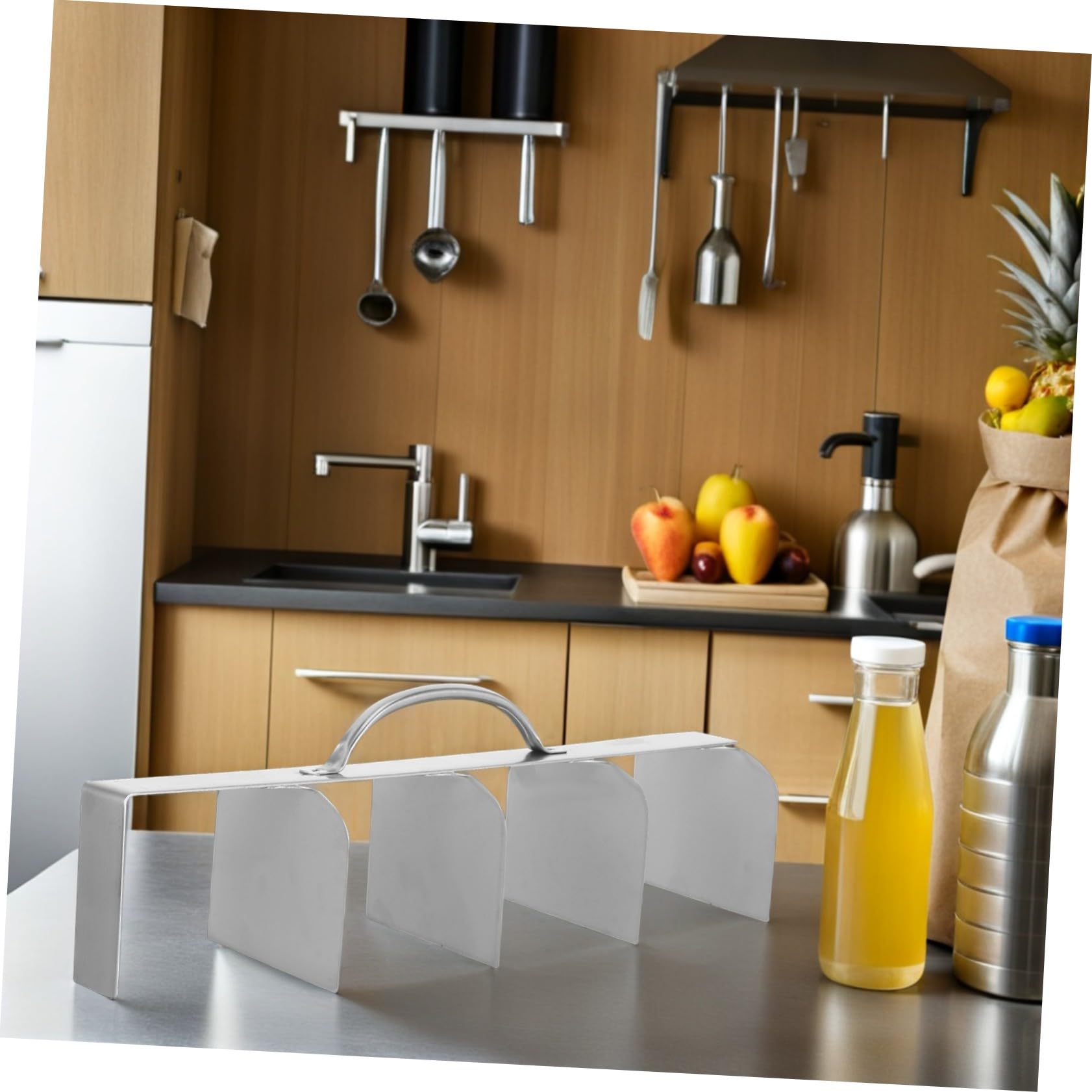 Coupe-gâteau Tiramisu 40×9,5 Cm Acier Inoxydable Découpeuse Professionnelle 5 Parts Uniformes pour Pâtissiers Restaurants et Événements