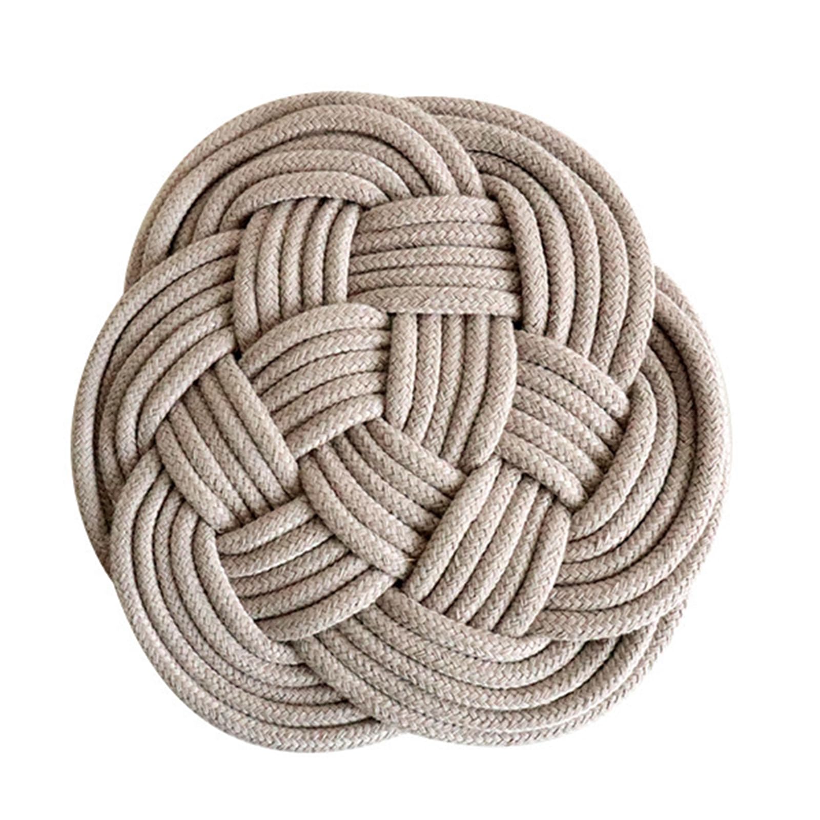Yhplxyuus Rope Heat Insulation Dinner Mat Cotton Rope Placemats Drink Mat Hand-knitted Placemats Kitchen Use
