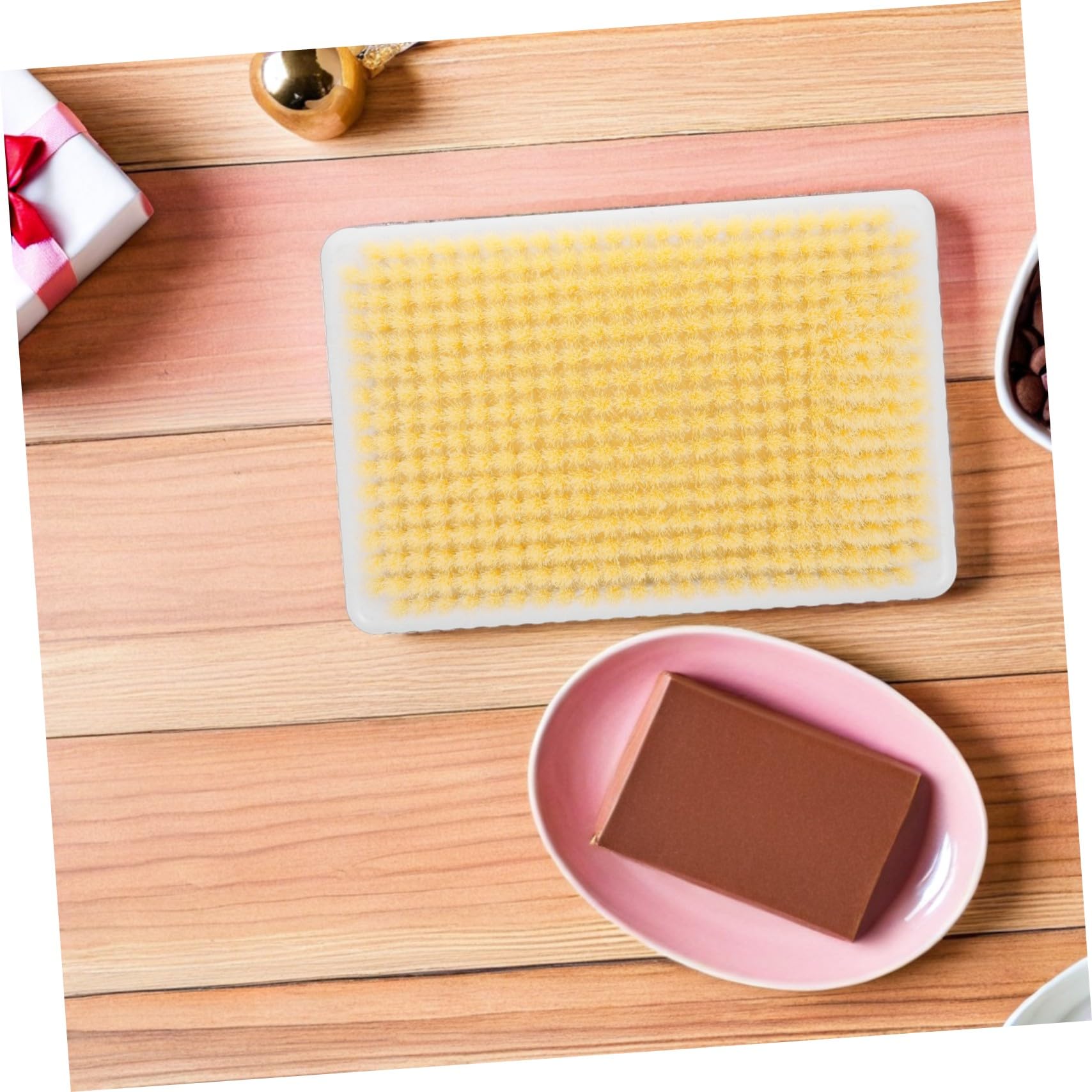 Ipetboom 2 Pezzi Scrub Schiena da Doccia Parete con Setole Esfolianti Resistenti Spazzola Massaggiante Corpo per Pulizia Profonda Senza Uso di Mani Accessorio Bagno Facile da Installare e