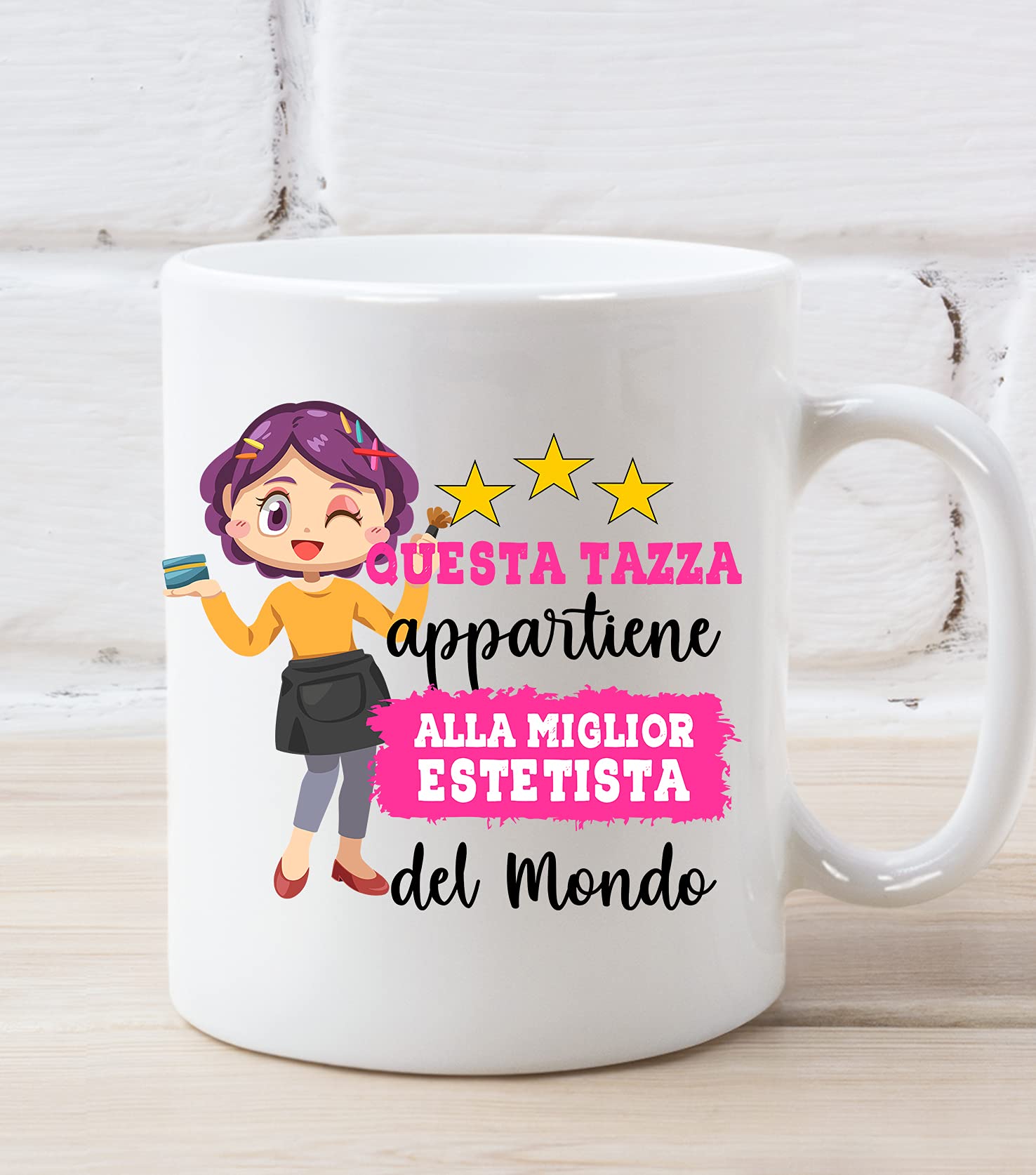Colorfamily Tazza Onicotecnica Mestieri divertenti Questa tazza appartiene al migliore al mondo Idea regalo