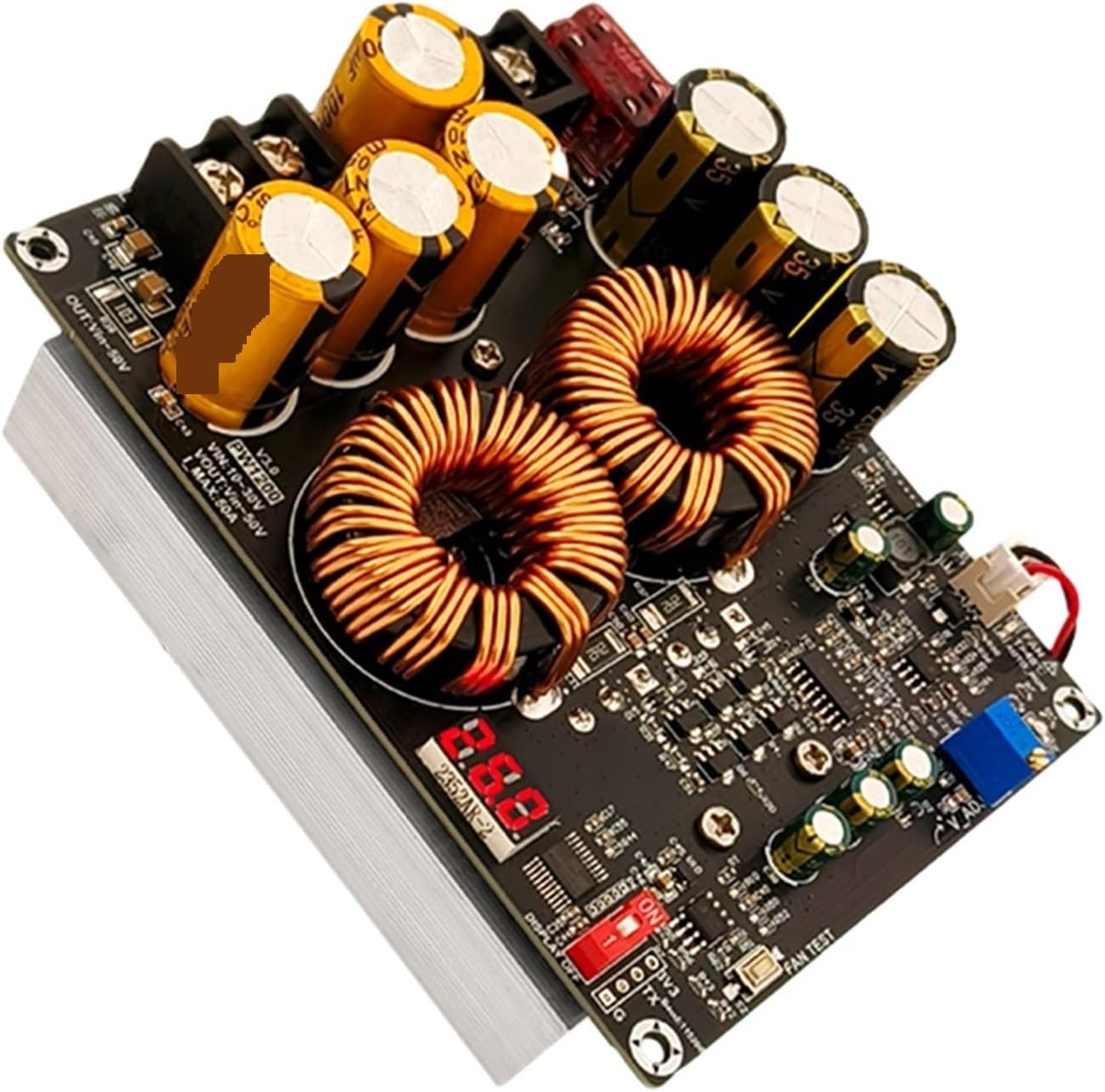 1200W 50A DC-DC Boost Converter Step Up Power Supply Module 10-30V To Vin-50V