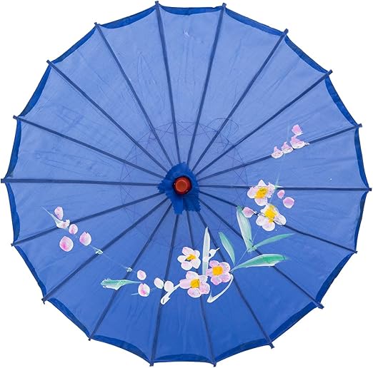 THY COLLECTIBLES 33" Japanese Chinese Umbrella Parasol For Wedding Parties, Photography, Costumes, Cosplay, Decoration And Other Events (Blue)