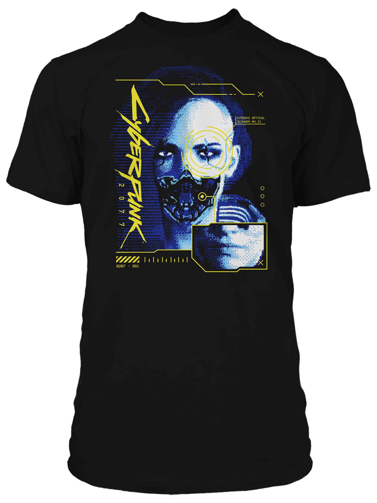 JINXCyberpunk 2077 Cyber Face Men's Gamer Graphic T-Shirt