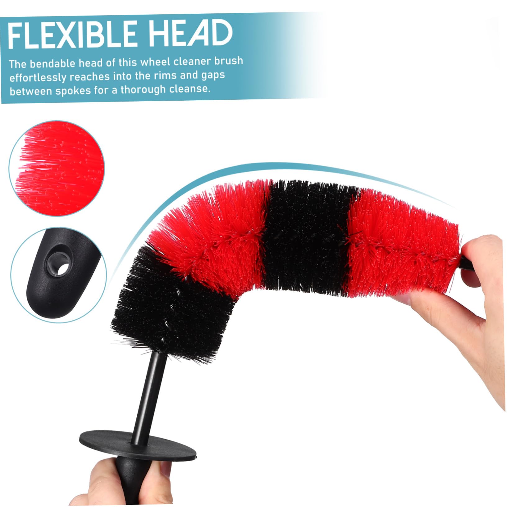 ULTECHNOVO 3ensembles Brosses De Nettoyage pour Brosse De Détail pour Jantes Et Pneus Outils De Lavage Automobile Accessoires De Nettoyage pour Voiture