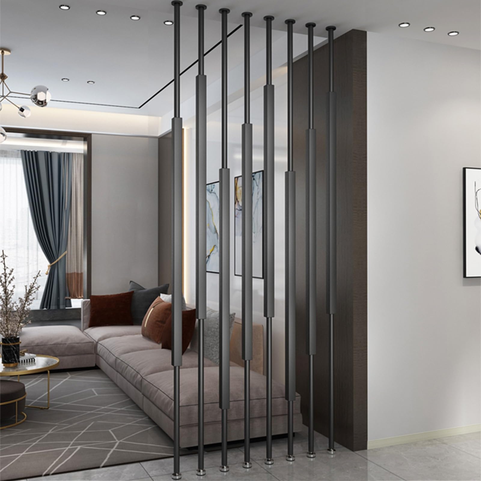 8 divisores de ambientes, separadores de ambientes, separadores de ambientes, Postes Simples y Modernos para Entrada, Restaurante, Oficina, decoración, baño, balcón, Escalera, Entrada (Blanc