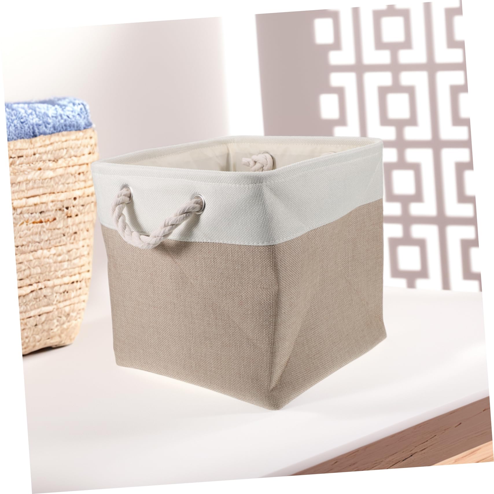 3 Piezas Cestas de Almacenamiento de Tela Plegables para Organización de Armarios Bins de Almacenaje con Asa Práctica para Ropa y Juguetes Diseño Chic y Funcional
