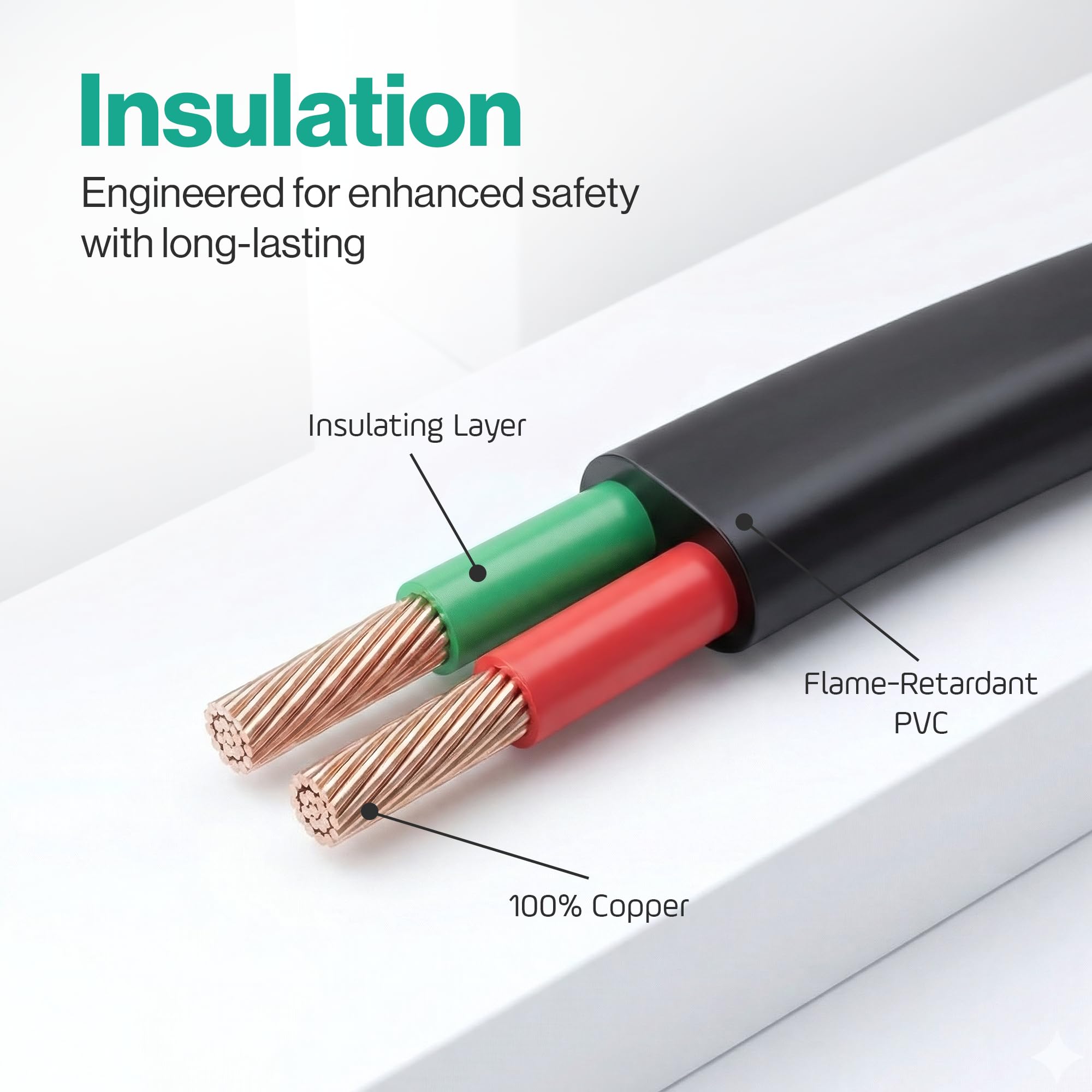 AC 90 Degree Right Angle 2 Prong TV Power Cord Replacement 5ft L Shaped Angled IEC C7 TV Cable for Samsung, LG, TCL, Hisense, Sony, Vizio, Insignia, Sharp, Toshiba — view 6