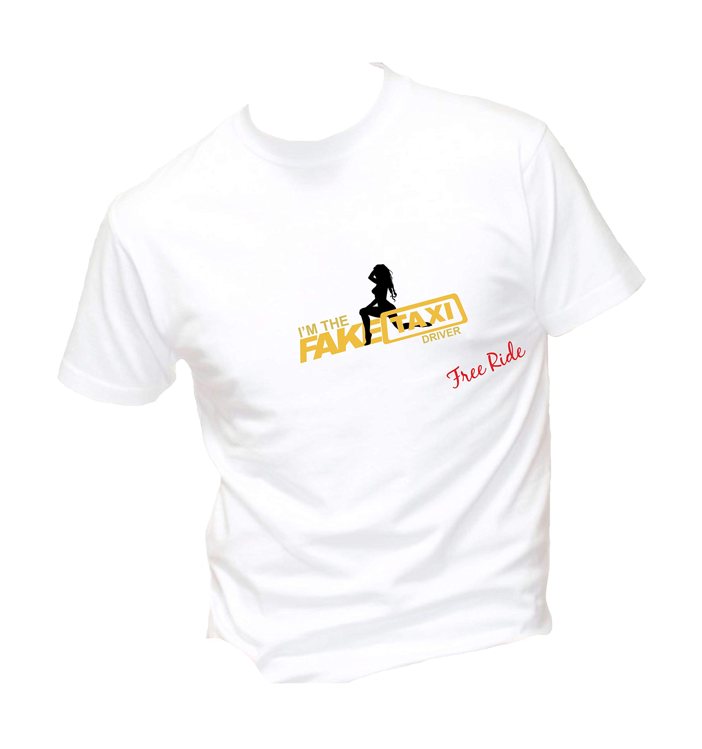 T-Shirt Uomo Cotone Basic Super vestibilità Top qualità - Gas - Divertente Humor Made in Italy (Bianco, S