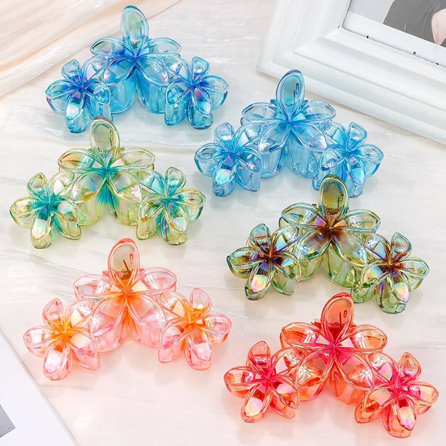 Amazon.co.jp: Ahoney 6個 フラワー クロー クリップ トロピカル
