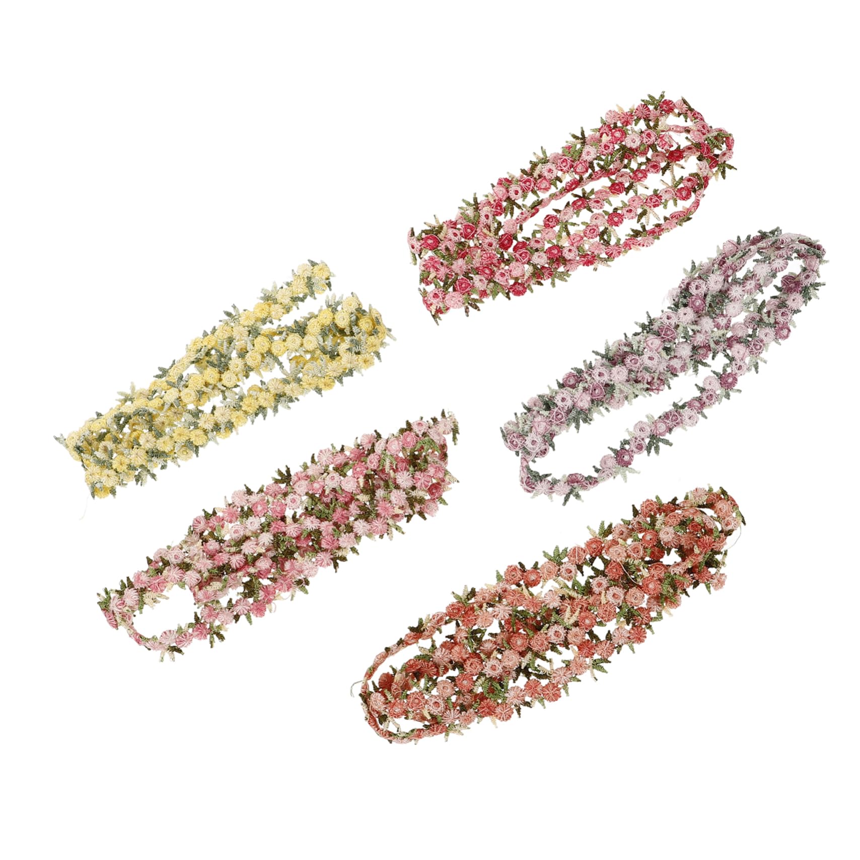 STOBOK 25rollos Encaje Decorativo Para Manualidades Adornos De Tocado y Ropa De Costura