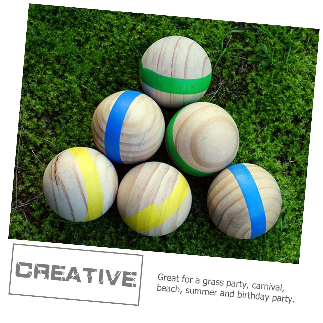 Bocce en Bois 7 Pièces Style Français pour Extérieur et Plage