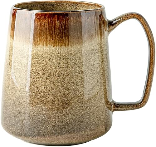 Taza de café grande de cerámica de 24 onzas con asa, taza de café floral vintage, taza de té extra grande para oficina y hogar, apta para