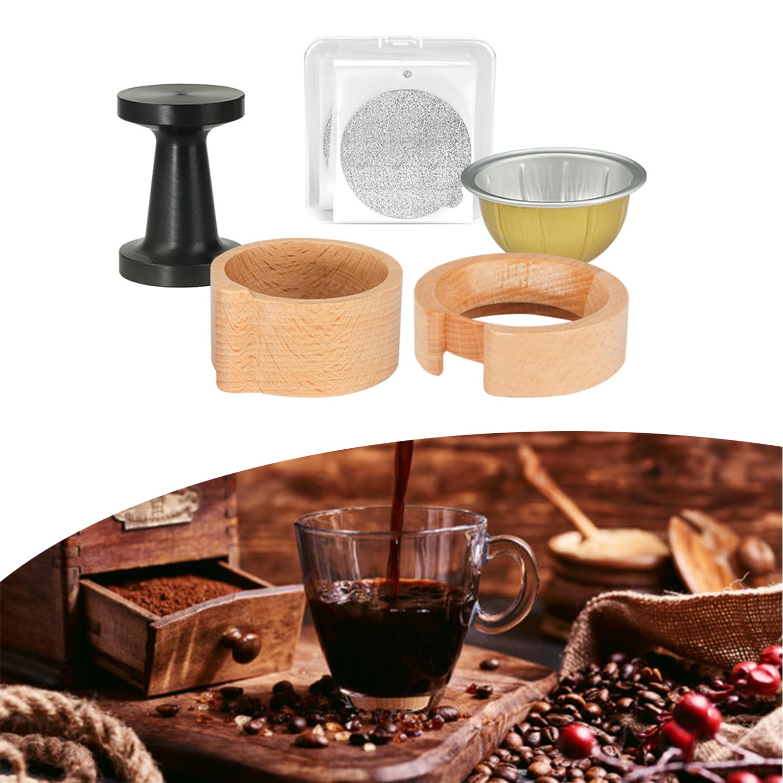 Juego de relleno de cápsulas de café, fácil de usar, accesorio de recarga de herramientas de recarga