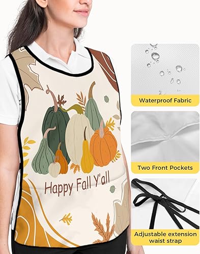 Miniatura 4 de Universal Cobbler Apron with 2 Pockets Unisex Waterproof Chef Aprons Adjustable Washable Bib Apron