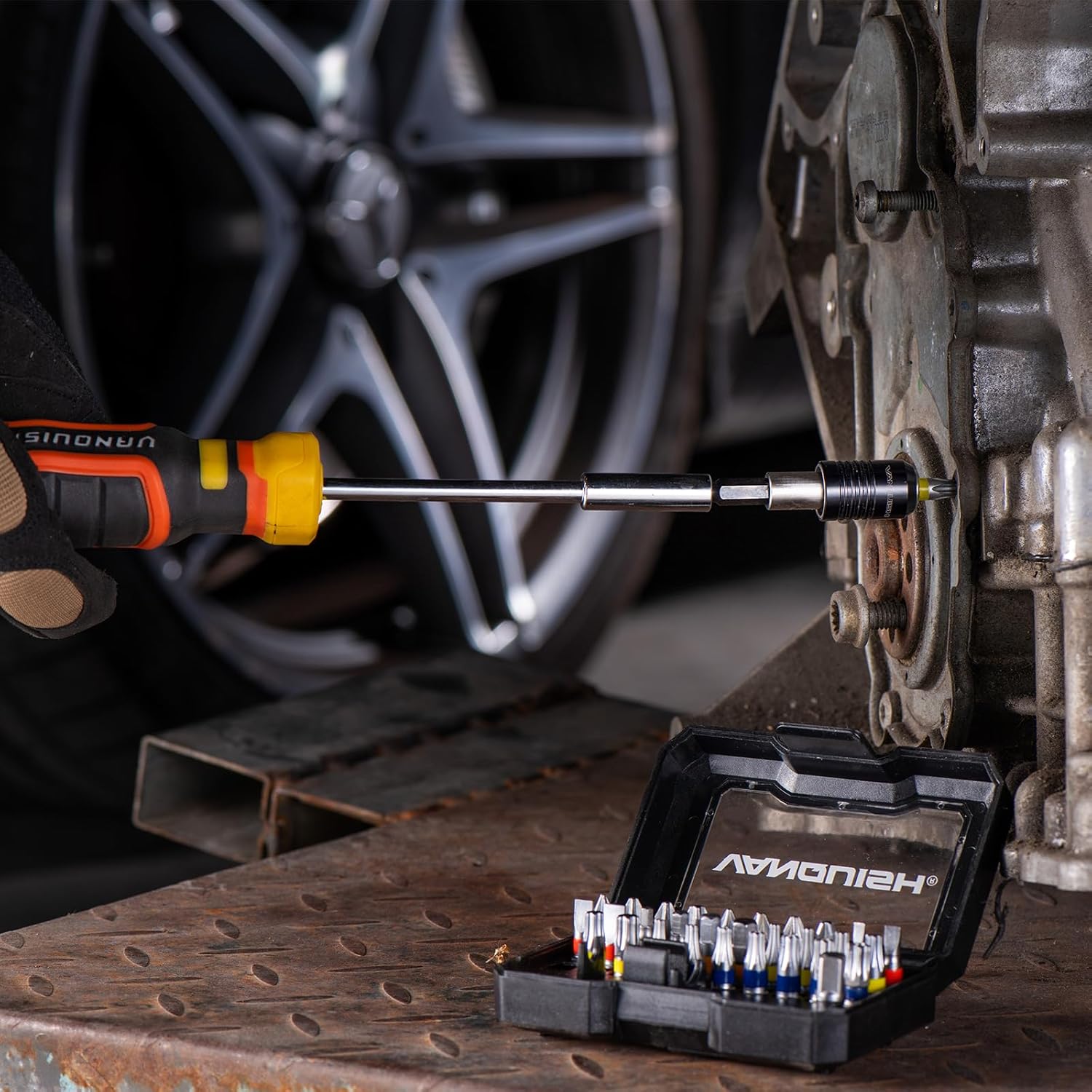 Vanquish 162 Pieces Mechanic Tools Kit and Socket Set for Car Repair, Cr-V Constructed, SAE&Metric, 1/2'', 1/4'', 3/8'' Drive Socket Ratchet Wrench Set with Storage Case 8003