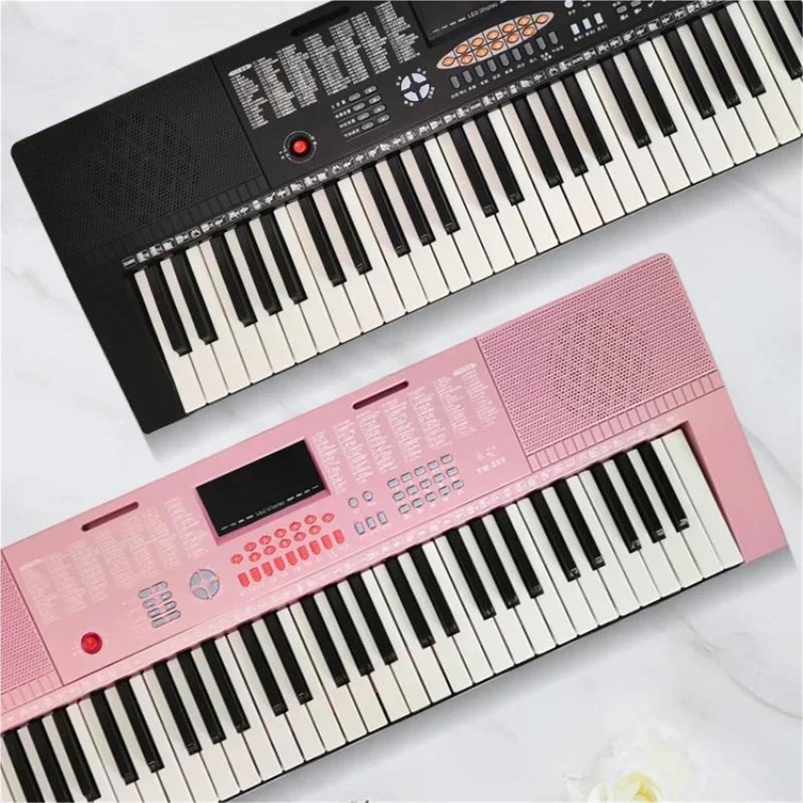 Tastiera Per Pianoforte Elettronico A 61 Tasti Strumento Musicale Professionale(Pink)