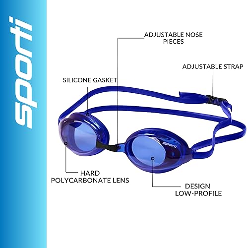 Miniatura 2 de Sporti Gafas antivaho  Gafas de natación para adultos con construcción duradera, ajuste cómodo, gafas de natación para adultos