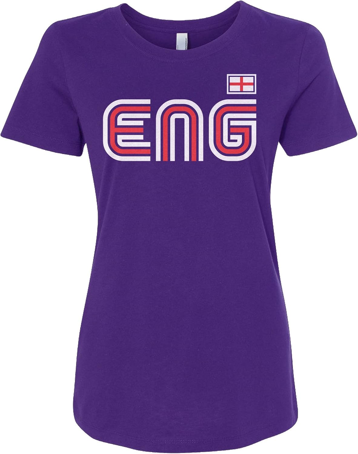 Threadrock Women's England Athletic Retro Series Fitted T-Shirt