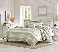 Vista 1 de Tommy Bahama - Juego de edredón King, ropa de cama reversible de algodón con fundas a juego y almohadas adicionales, juego de ropa de cama súper