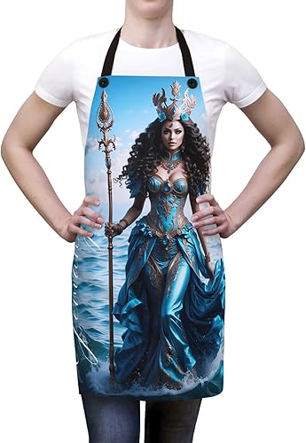 Miniatura 3 de Yemanja goddess of the Sea Apron  Apron For Women  Apron For Men  Yemanja Apron  Santeria Apron  Madrina Apron  Delantal Santo