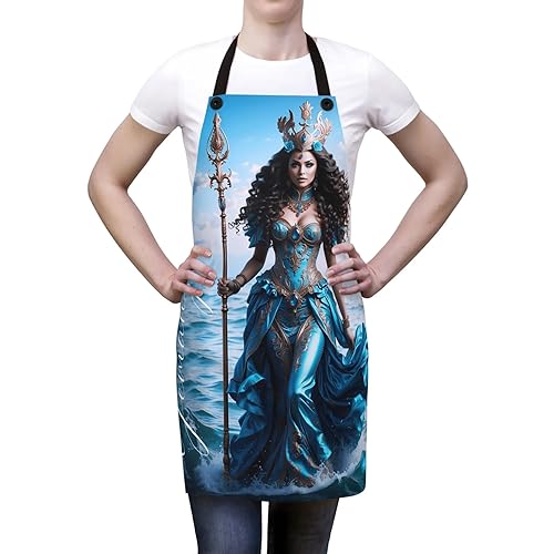 Miniatura 3 de Yemanja goddess of the Sea Apron  Apron For Women  Apron For Men  Yemanja Apron  Santeria Apron  Madrina Apron  Delantal Santo