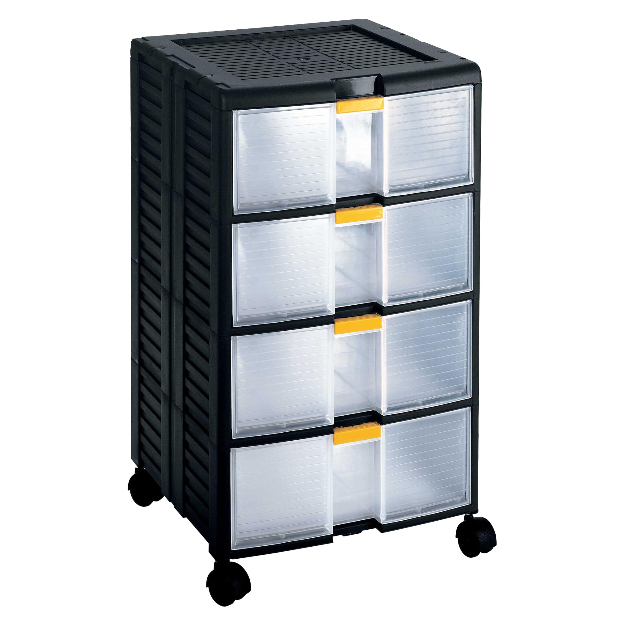 Commode TERRY Store age 44001 Bricolage Noir/Transparent L39,1 large x 39 cm de profondeur x H62,9