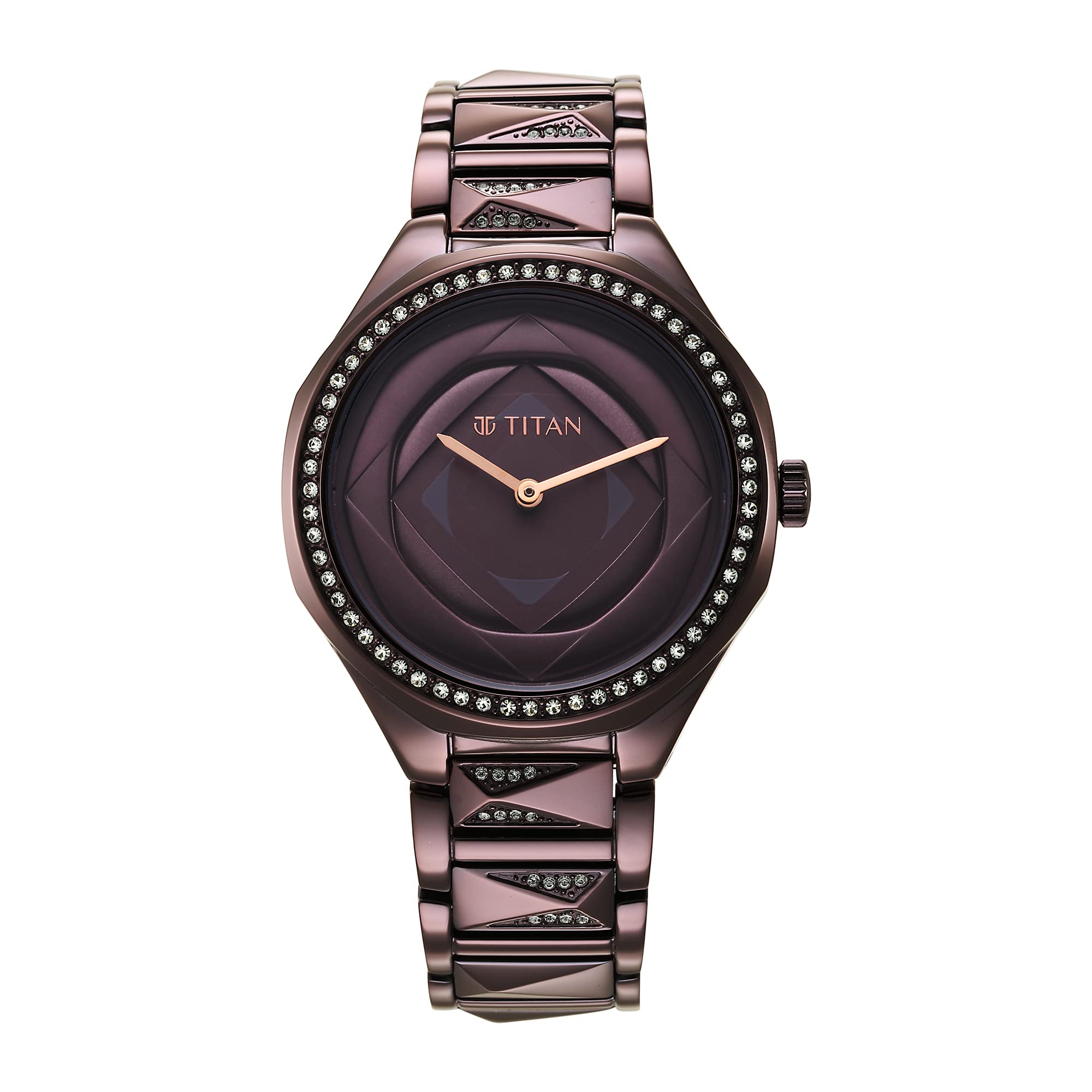 Titan Purple Glitz Quartz Analog Stainless Steel Strap Watch for Women-NS95206QM01 (B0BQ7741TY) Amazon Price History, Amazon Price Tracker