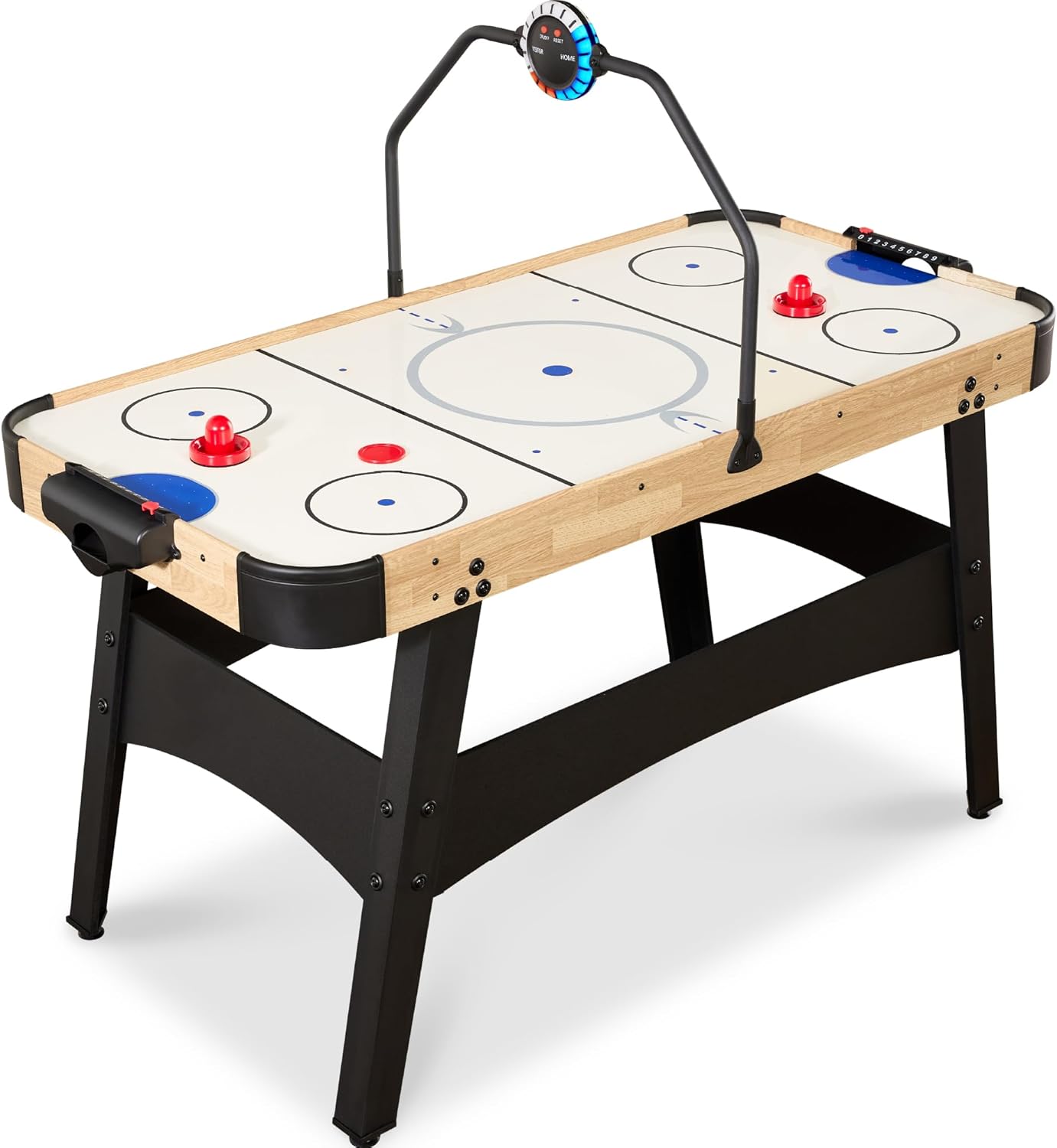 Best Choice Products LED 54 Inch Air Hockey Game Table w/Light-up Scoreboard