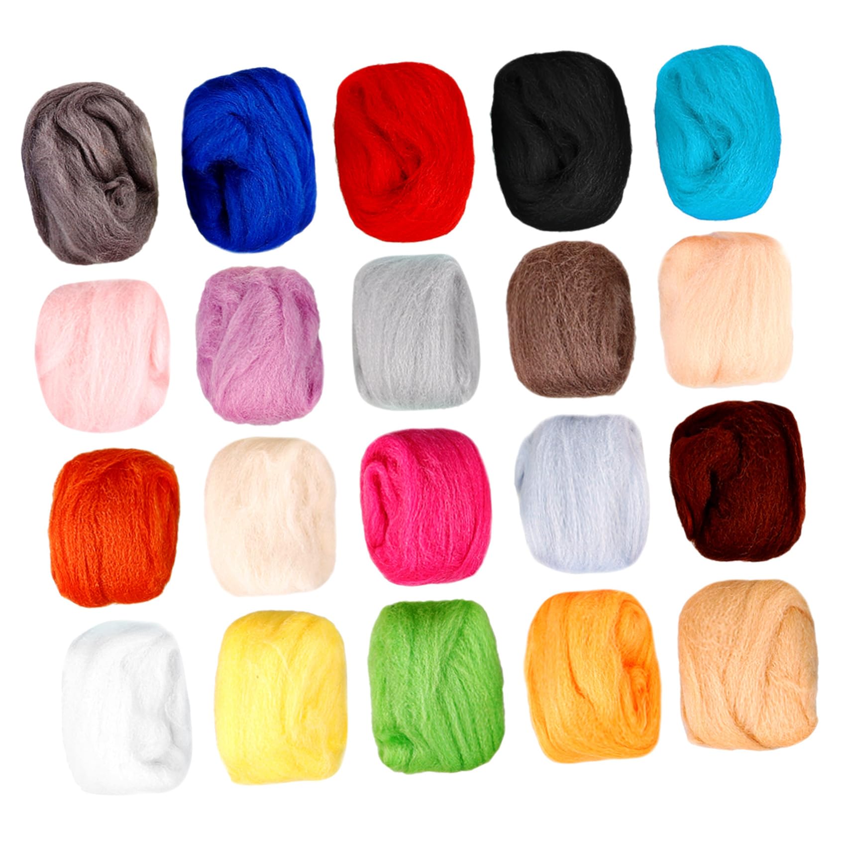 HOMSFOU 1Bag Portable Wool Needle Felting Kit Colors DIY Wool Crafts Accessories Safe Materials for Creative Projects for Present Making and Festive Decorations for Beginners