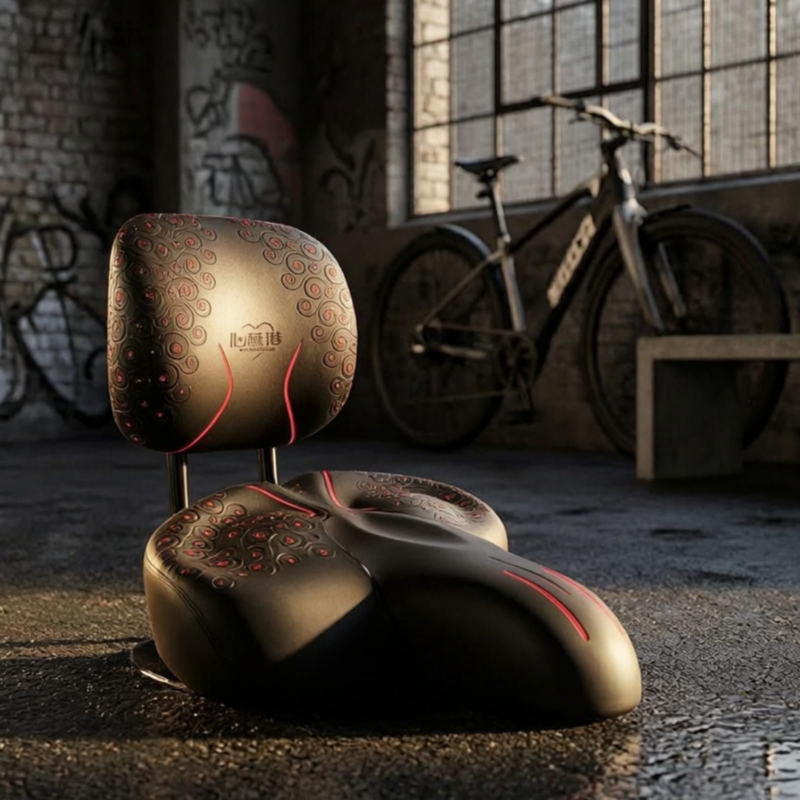 Asiento de Bicicleta Eléctrica Sillín Silla Cojín con Respaldo Ergonómico de Cuero Ajustable y Varillas de Soporte Adecuado para Paseo Diario