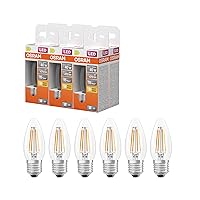 OSRAM Lampada LED Star candela a filamento B40, 2700 K bianco caldo