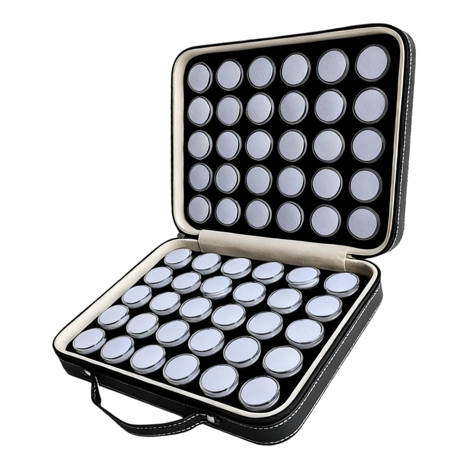 Étui à bijoux en acrylique et organisateur de bijoux en cuir - Boîte de rangement étanche compacte