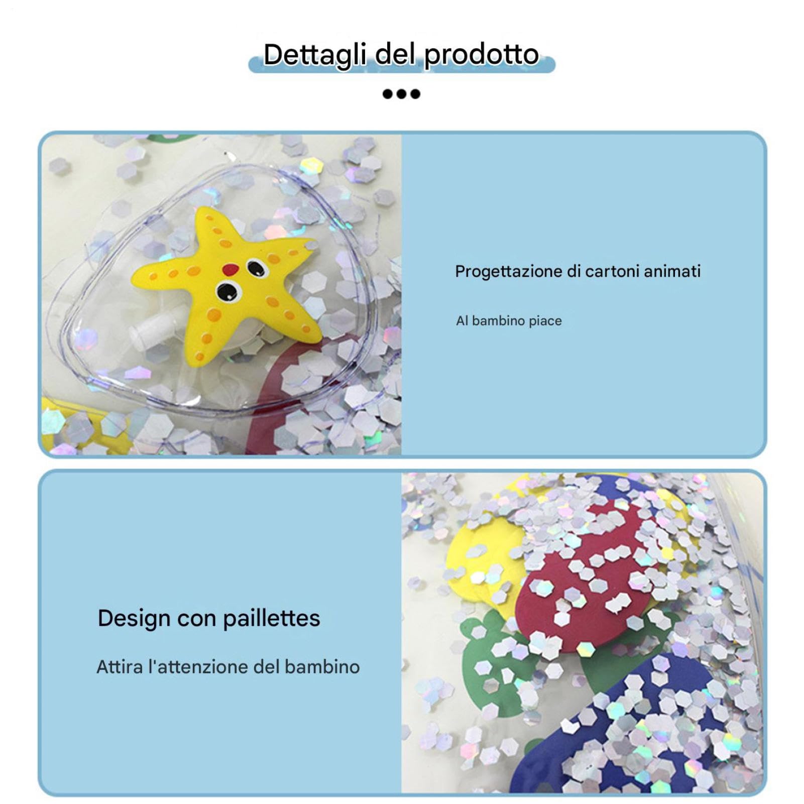 Alfombra De Agua Tummy Time - Juego Acuático Sensorial Para | Fantástica Alfombrilla De Aprendizaje Y Juego, Desarrollo Sensorial Para El Hogar, Cuna, Ducha, Bañera, Playera — view 5
