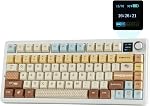 EPOMAKER X Aula F75 MAX Tri-Mode Wireless Gaming Keyboard, TFT Screen, Knob, Hot Swappable, 2.4GHz/Type-C/BT5.0, Gasket Creamy, for PC/Mac/Office/Gaming (Black Gradient)