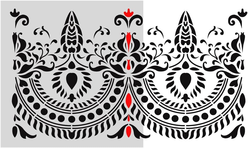 Traditional Border Stencil for Furniture and DIY Wall Decor