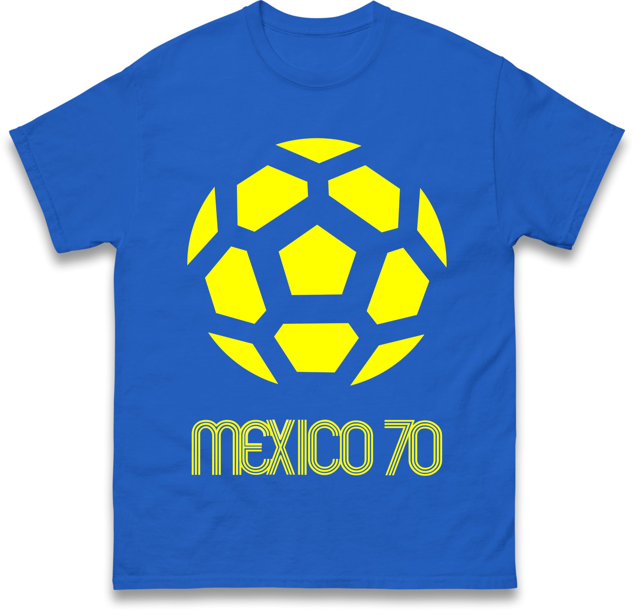 Mexico 1970 World Cup T Shirt, Mexico Retro Football Shirt, Football Worldcup Tee Shirt for Mexican Fans Royal Blue