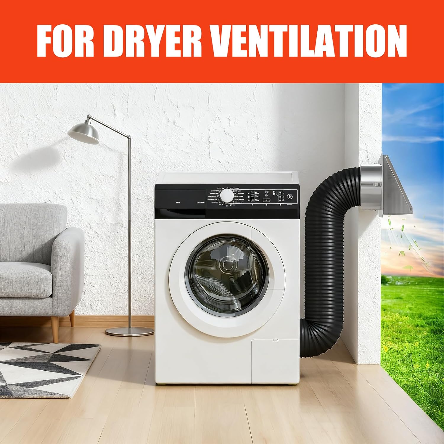 Dryer Vent Cover Outside with Removable Mesh, 304 Stainless Steel Hooded Wall Vent with Screen and Damper Exhaust Vent Wall Mount Extractor Vent Cover Cap for Dryer Ventilation&Outdoor Air Exhaust