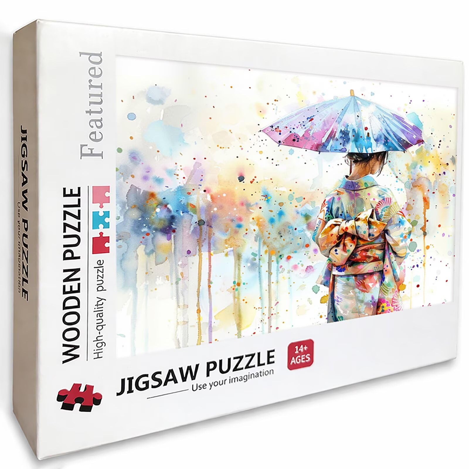 Kolorowe puzzle dla dorosłych, 3000 elementów, "zrób to sam", 122 x 81 cm, drewniane puzzle dla całej rodziny, duże dekoracyjne puzzle i prezenty, inteligentne puzzle, prezent dla dziewcząt (kobiety
