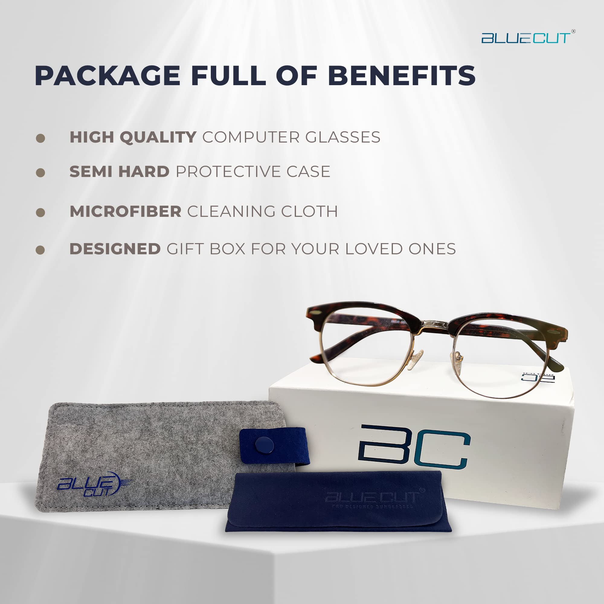 BLUE CUT Lunettes Anti-Lumière Bleue - Les Lunettes D'Ordinateur Anti-Fatigue Empêchent Les Maux De Tête Lunettes De Jeu En Intérieur unisexe-adulte