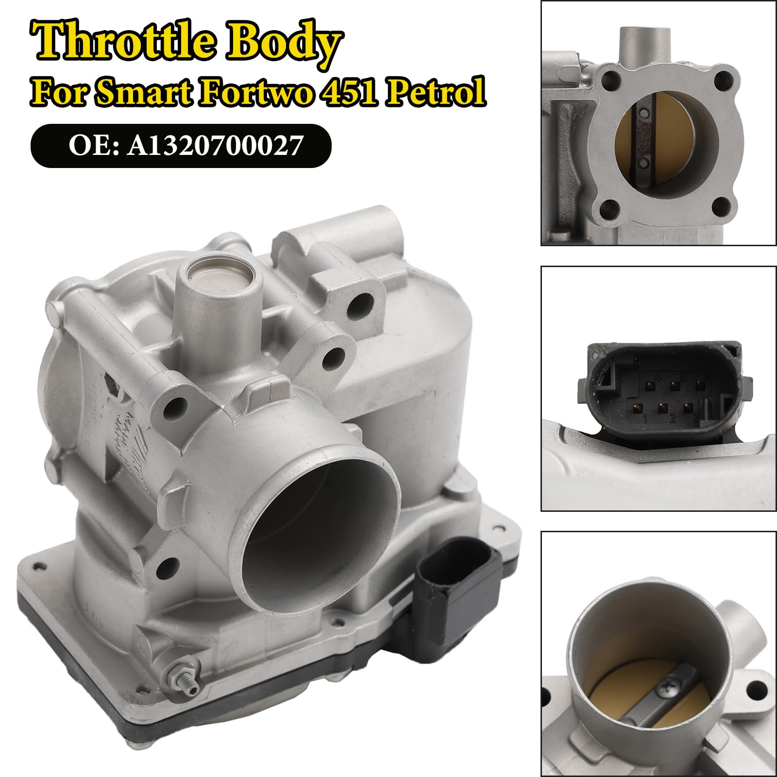 Topteng Alloggiamento a farfalla A1320700027 adatto per Smart Fortwo 1.0L Pure/Passion 2008-2015