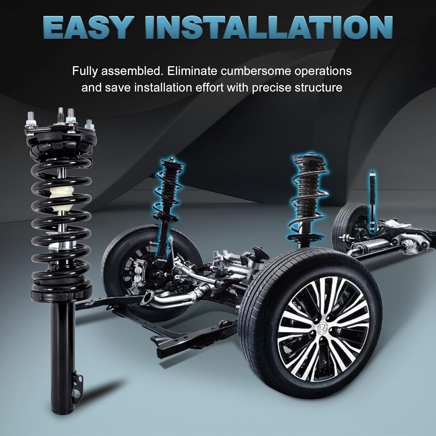 Front Struts & Coil Spring Assembly 171100 Compatible for 2005-2009 Dodge Dakota 4WD/ 2006-2009 Mitsubishi Raider 4WD