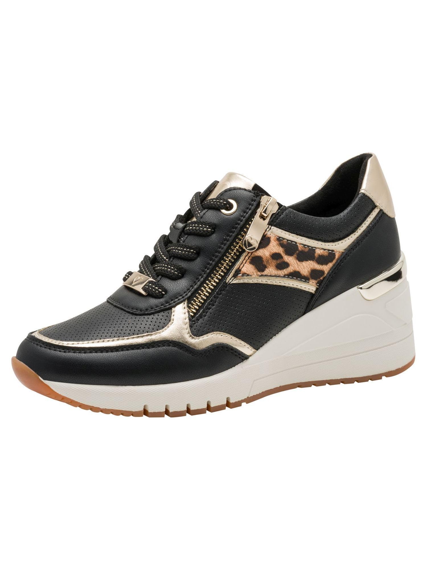 MARCO TOZZI Women's 2-23743-42 Trainers, Black/Leo, 41 EU, Black Leo, 8.5 UK